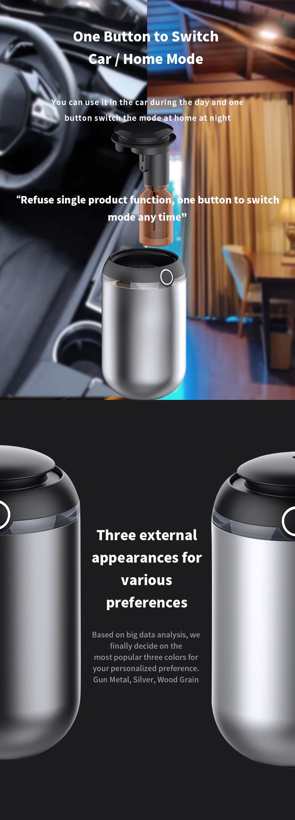 AI Smart Car Air Freshener & USB Aroma Diffuser