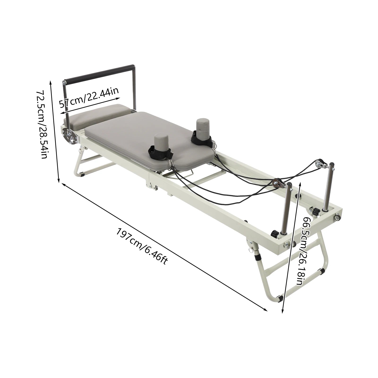 Foldable Steel Pilates Reformer Machine for Home and Office