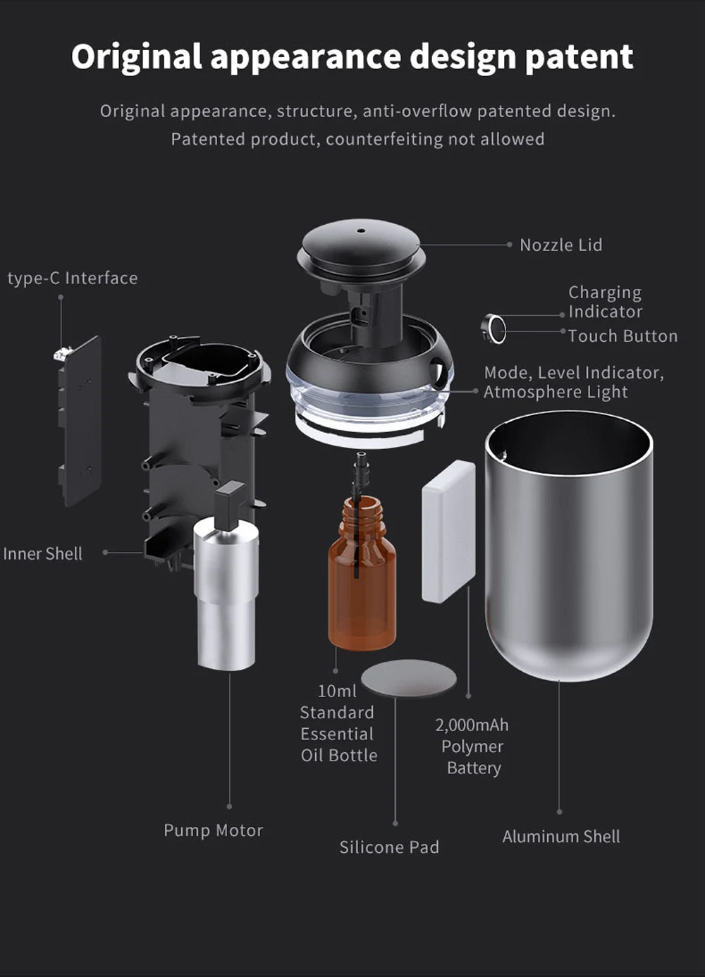 AI Smart Car Air Freshener & USB Aroma Diffuser