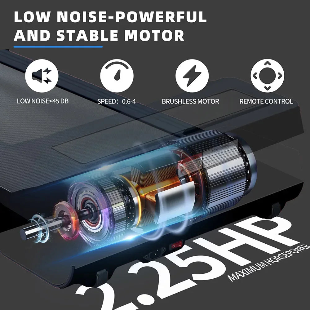 High-Efficiency Brushless Motor Home Treadmill with LED Display