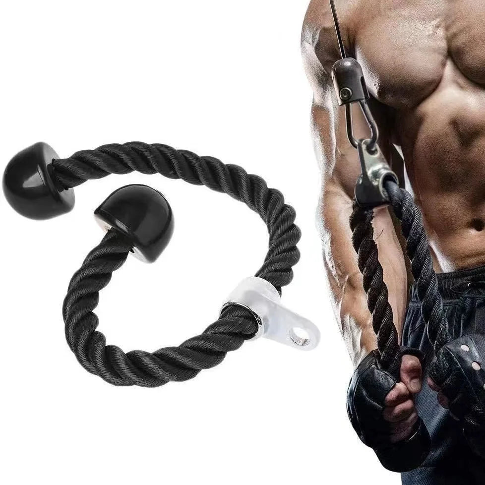 Triceps Pull Down Rope Cable Attachment for Gym Workouts