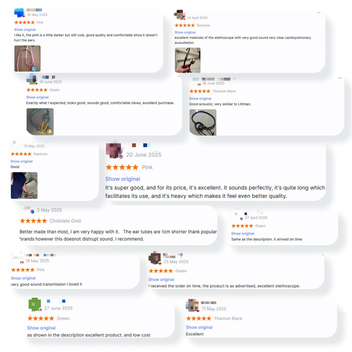 Professional Medical Double-Sided Stethoscope Cardiology Stethoscope