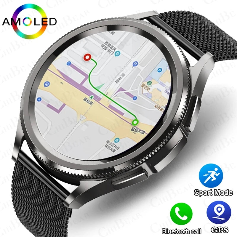 Watch 6 Classic 2025 Smart Watch Men Bluetooth Call GPS Fitness Tracker