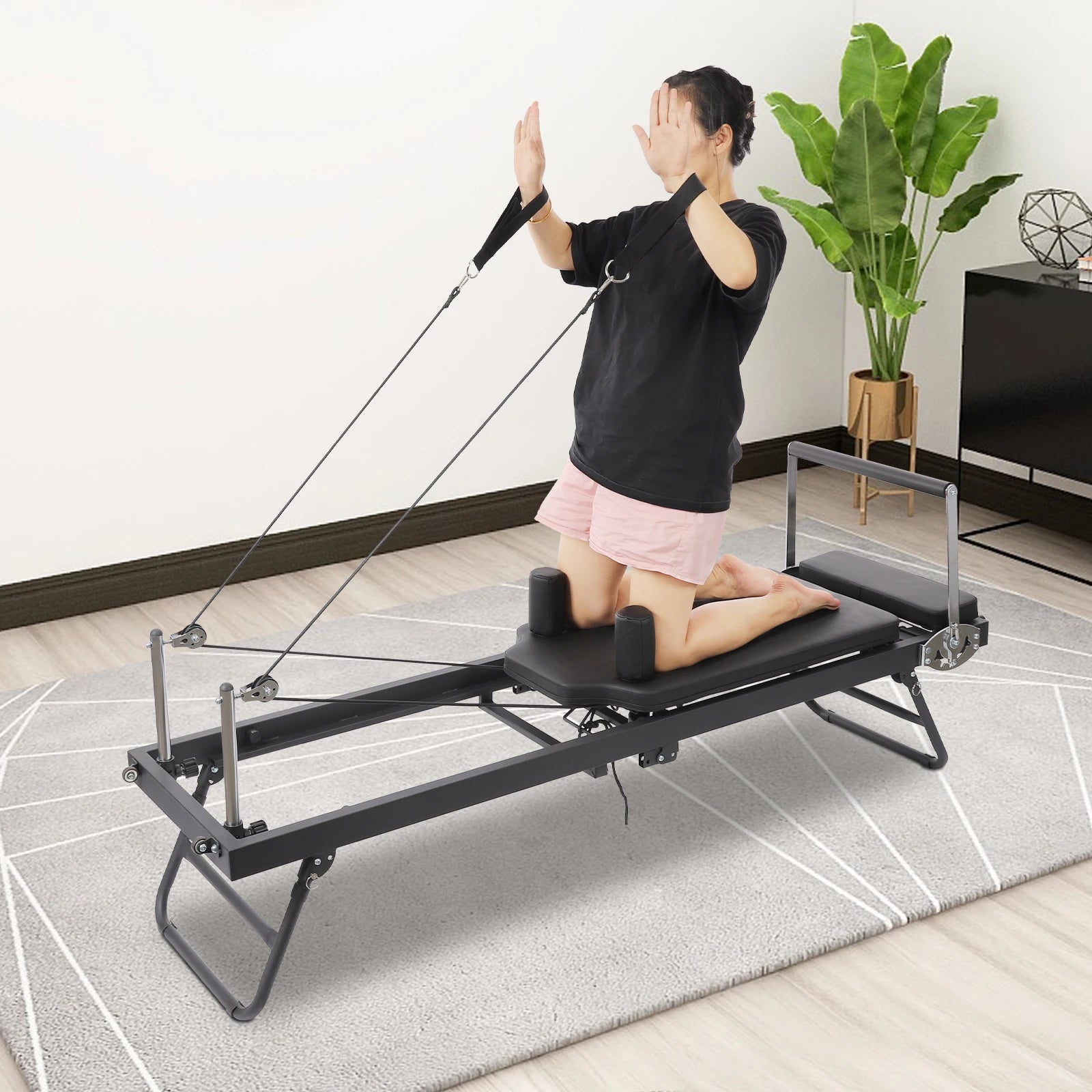 Foldable Steel Pilates Reformer Machine for Home and Office