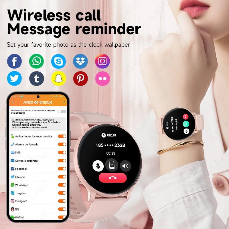 2025 Smart Watch for Women & Men Bluetooth Call Fitness Tracker