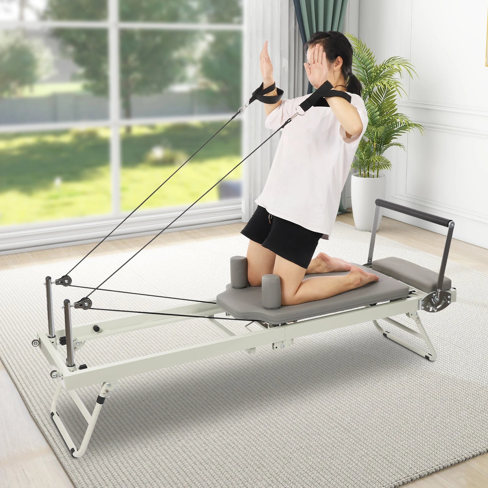 Foldable Steel Pilates Reformer Machine for Home and Office