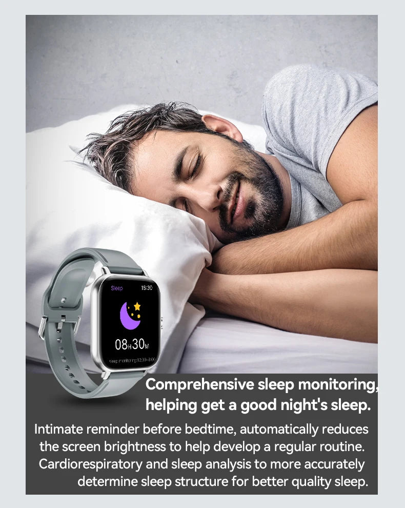 LAXASFIT 2025 Smart Watch Bluetooth Call Fitness Tracker