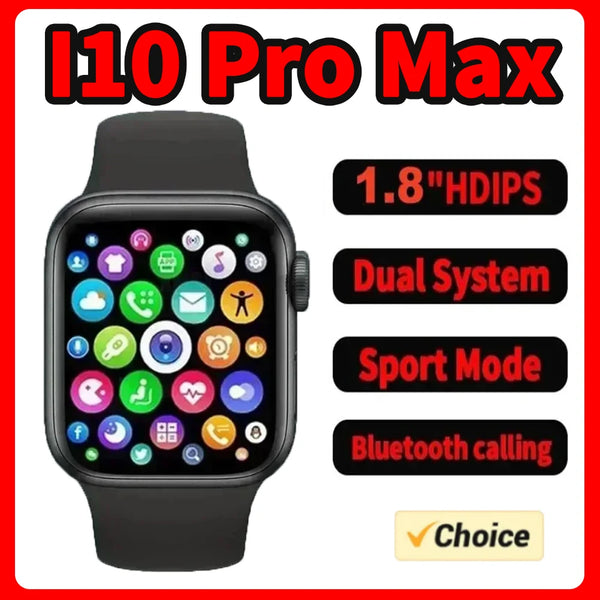 I10 Pro Max Smart Watch with Metal Strap Fitness Tracker