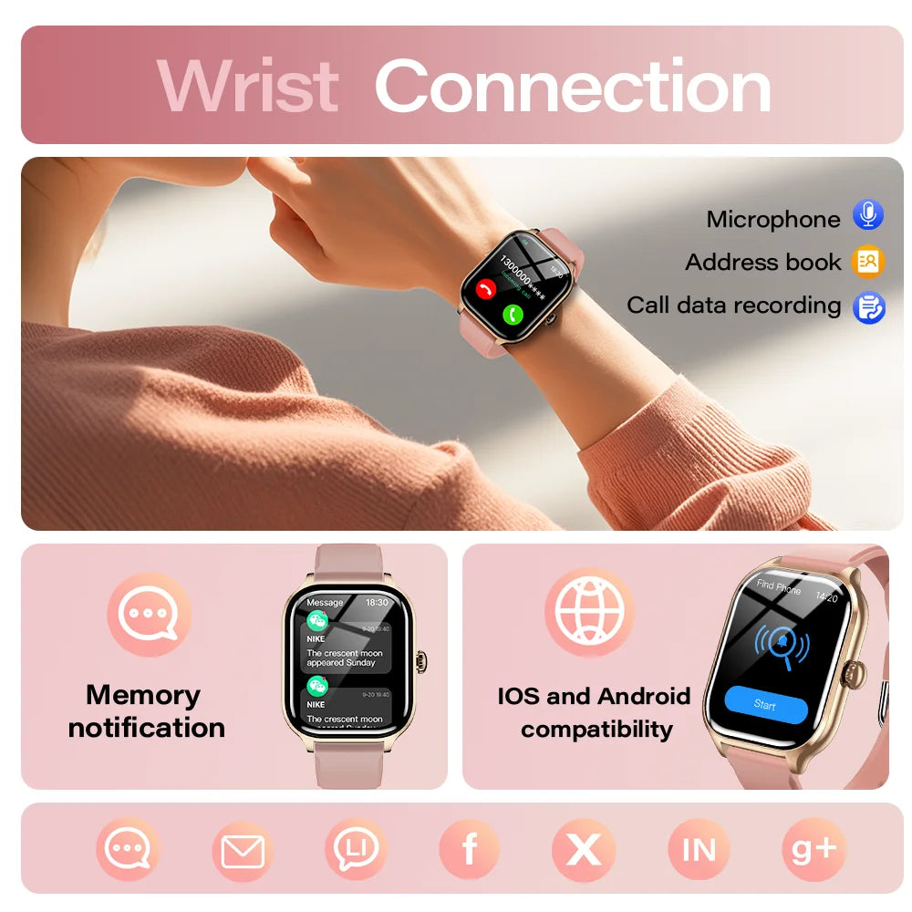 LAXASFIT 2025 Bluetooth Smart Watch with Call & Health Monitoring