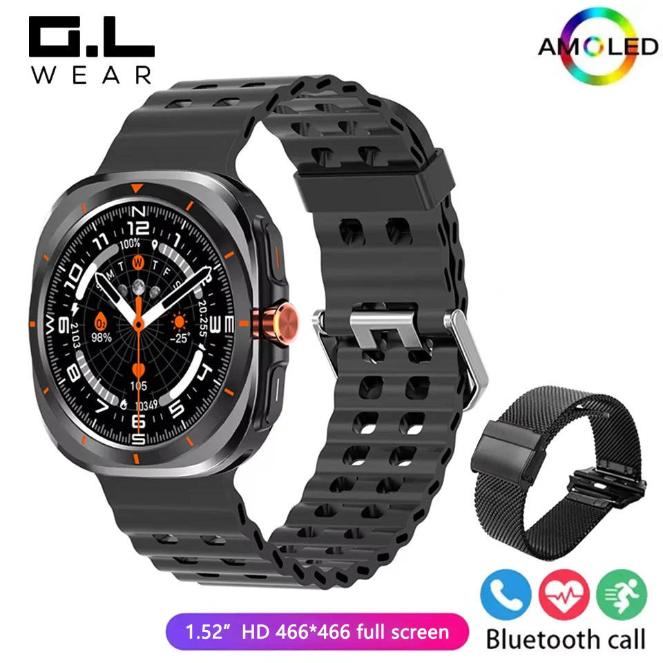 G.L Wear 2025 Men's Smart Watch 1.52" Bluetooth Call Fitness Tracker