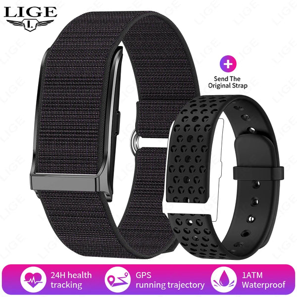 LIGE 2025 No Screen Smart Bracelet Heart Rate Blood Pressure Fitness Tracker