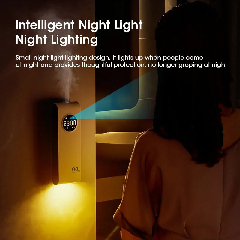 Wall-Mounted Automatic Sensor Aromatherapy Machine with Clock