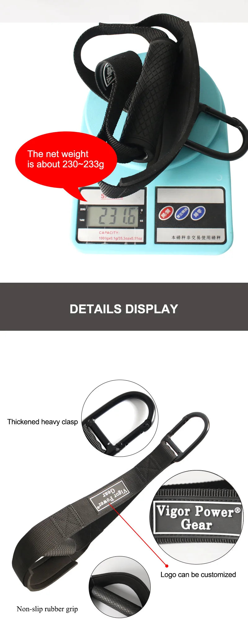 Triceps Pull Down Rope Cable Attachment for Gym Workouts