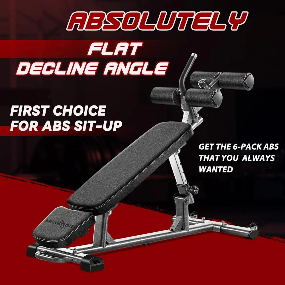 Professional Adjustable Sit-Up Bench with 4 Height Levels
