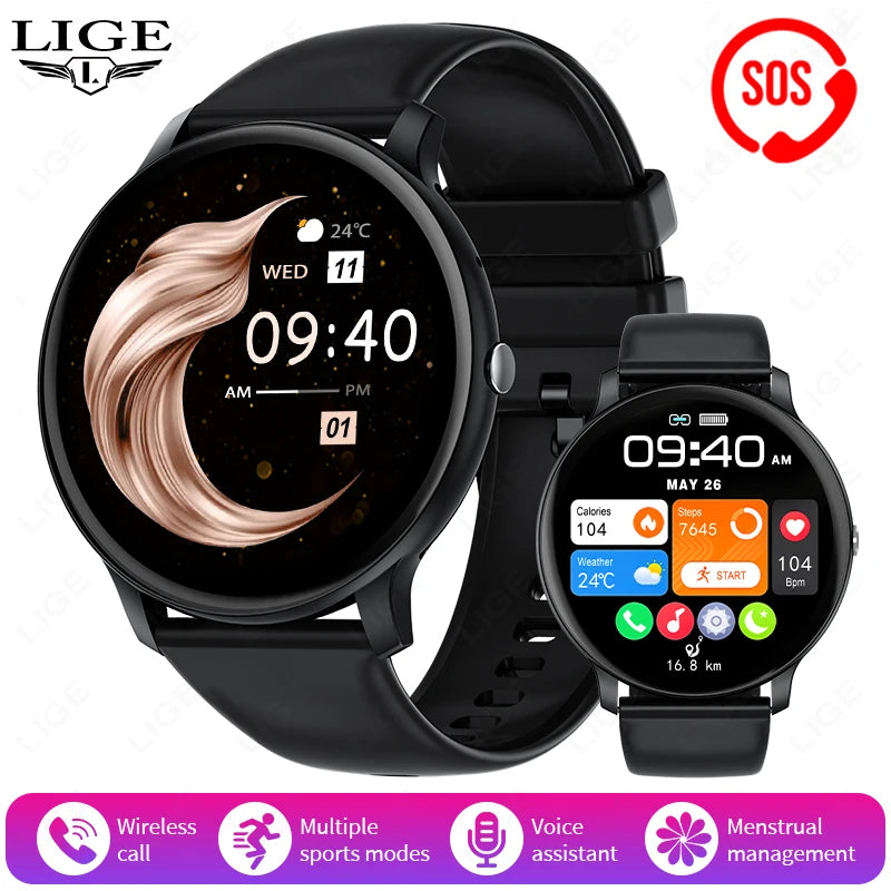 2025 Smart Watch for Women & Men Bluetooth Call Fitness Tracker
