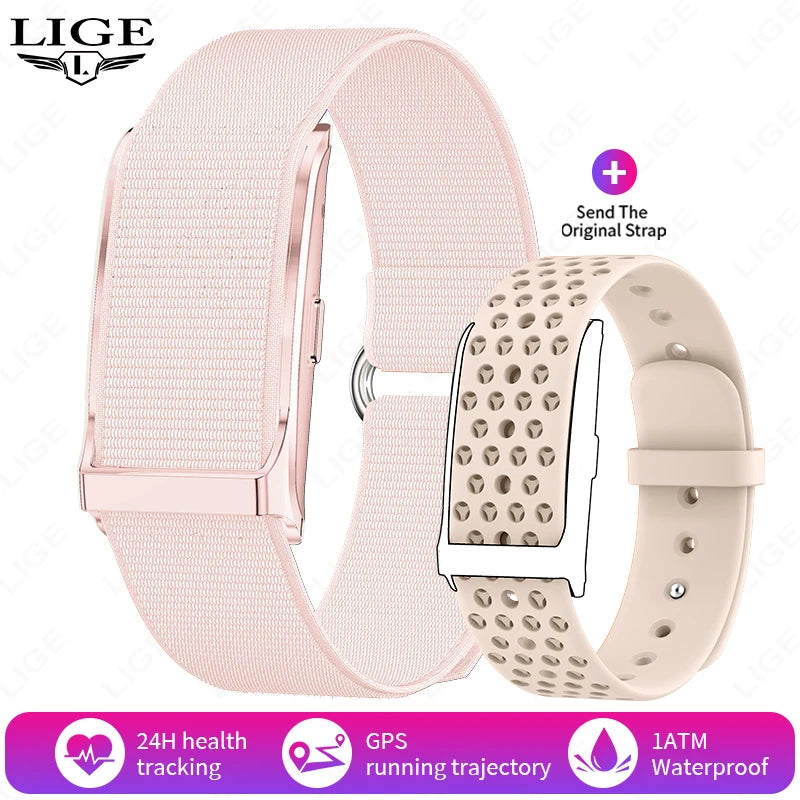 LIGE 2025 No Screen Smart Bracelet Heart Rate Blood Pressure Fitness Tracker