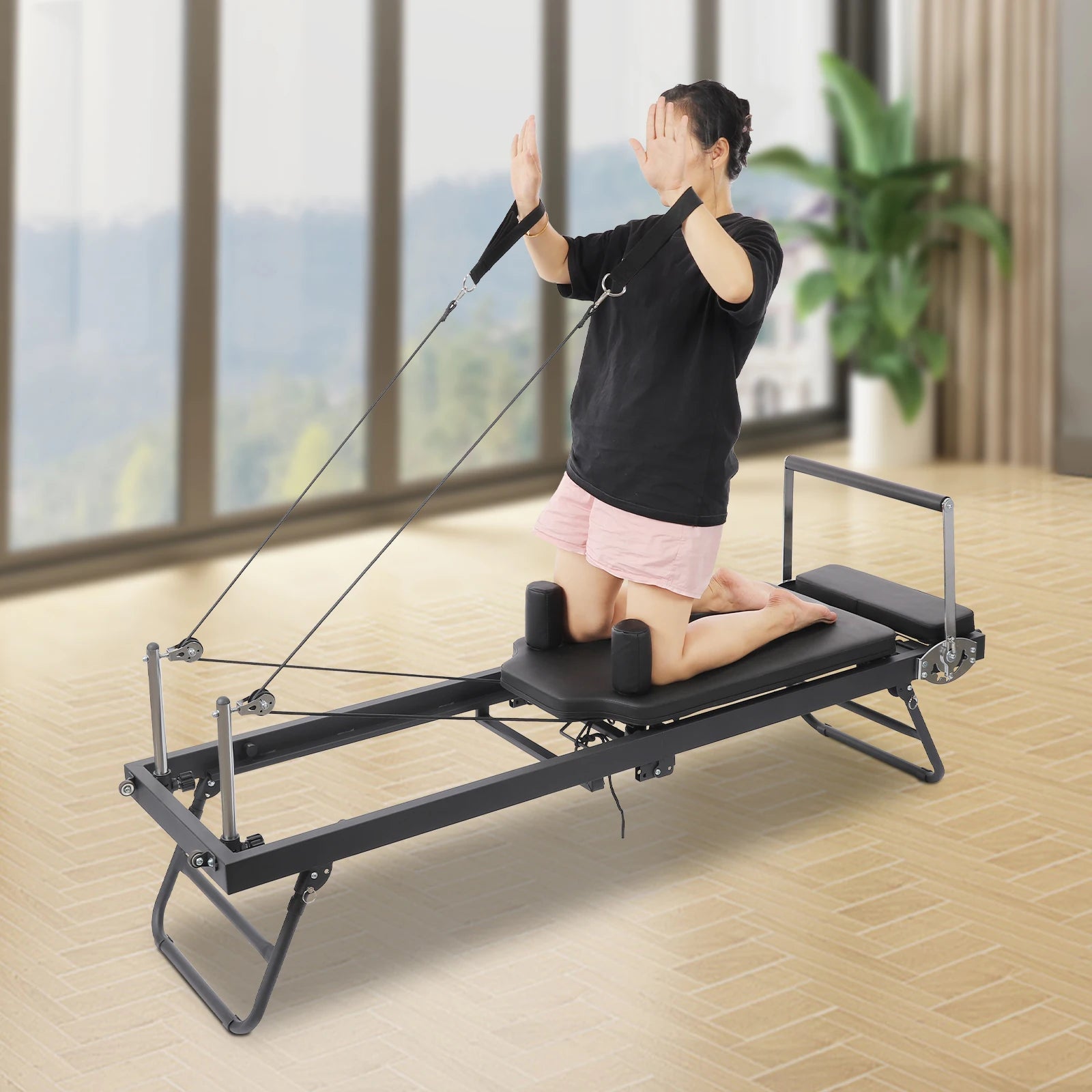 Foldable Steel Pilates Reformer Machine for Home and Office