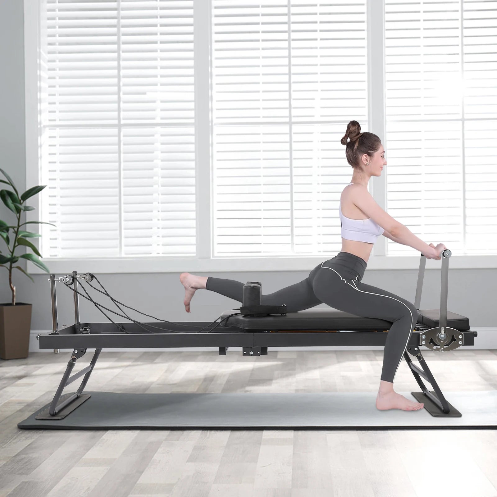 Foldable Steel Pilates Reformer Machine for Home and Office