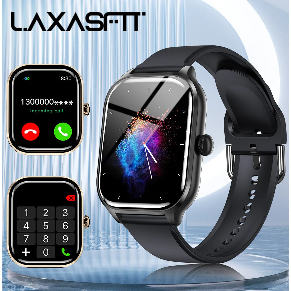 LAXASFIT 2025 Bluetooth Smart Watch with Call & Health Monitoring