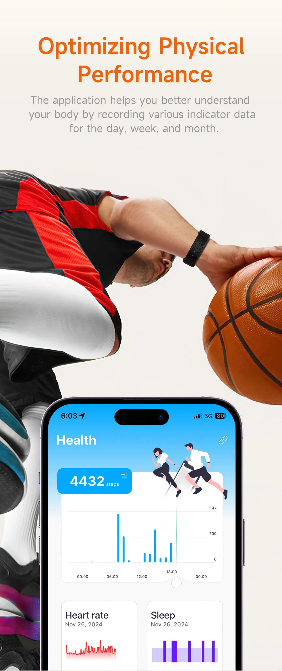 LIGE 2025 No Screen Smart Bracelet Heart Rate Blood Pressure Fitness Tracker