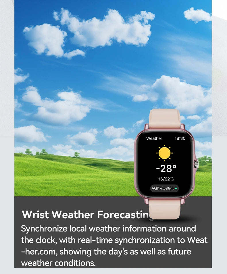 LAXASFIT 2025 Smart Watch Bluetooth Call Fitness Tracker