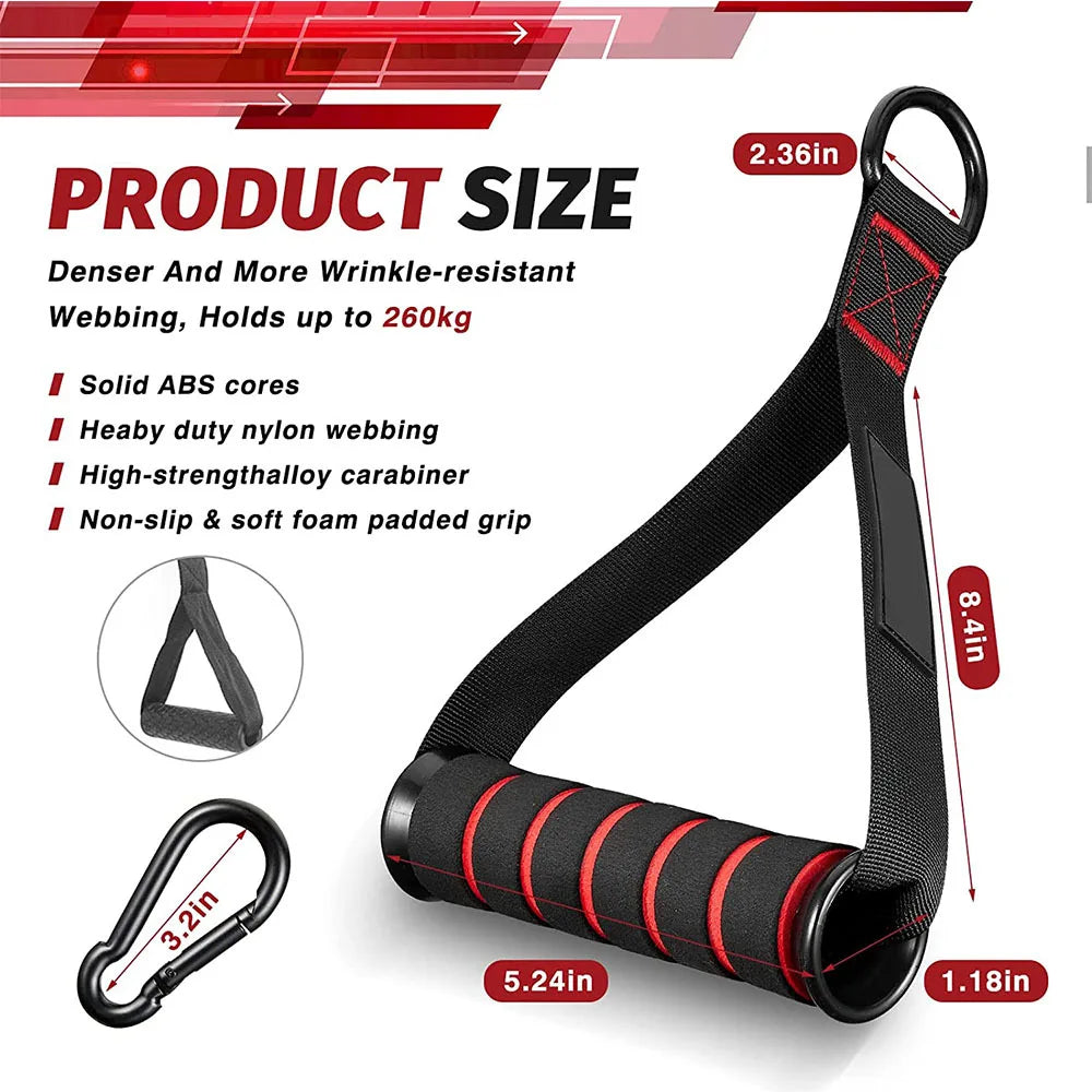 Triceps Pull Down Rope Cable Attachment for Gym Workouts