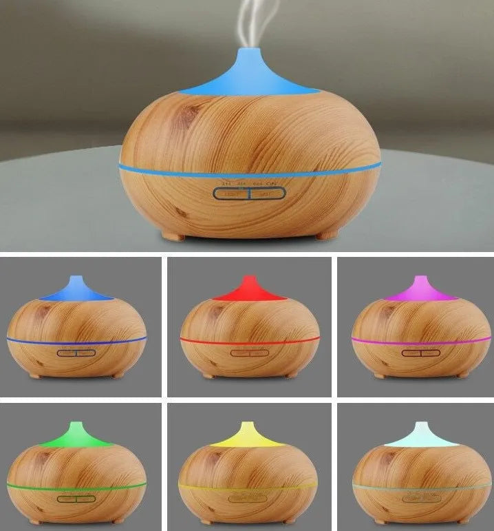 4-in-1 USB Air Humidifier with Starry Projector & Flame Effect