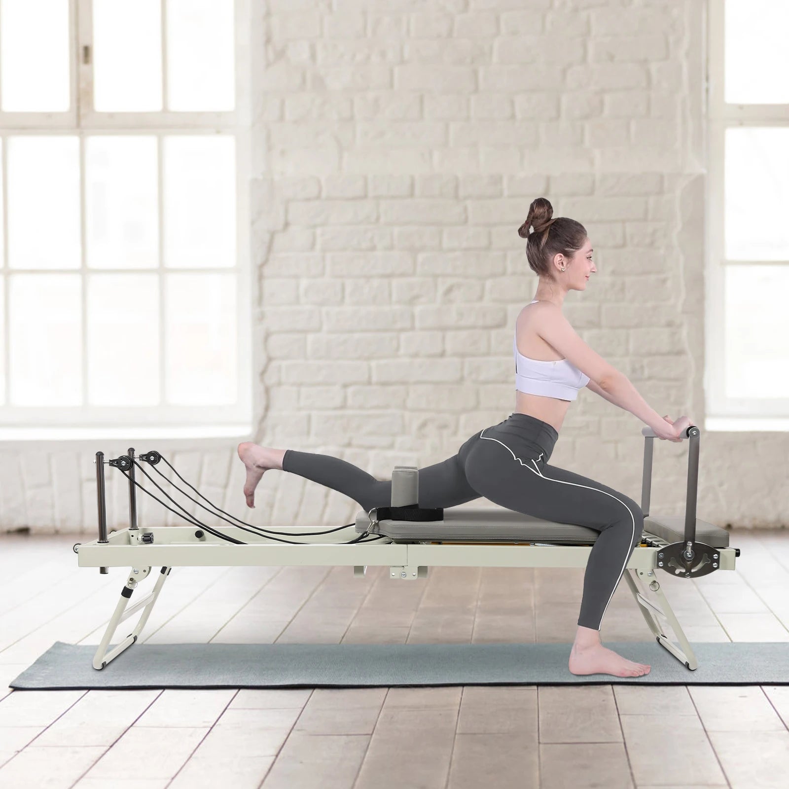 Foldable Steel Pilates Reformer Machine for Home and Office