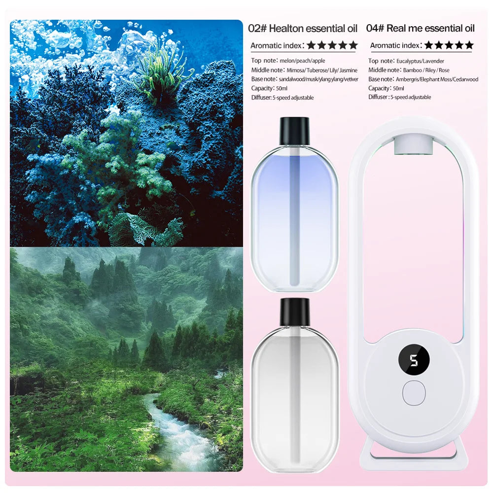 Rechargeable Portable Aroma Diffuser with Timed Spray Modes