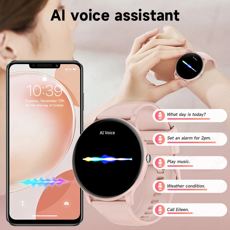 2025 Smart Watch for Women & Men Bluetooth Call Fitness Tracker