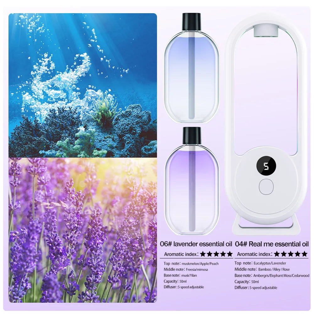 Rechargeable Portable Aroma Diffuser with Timed Spray Modes