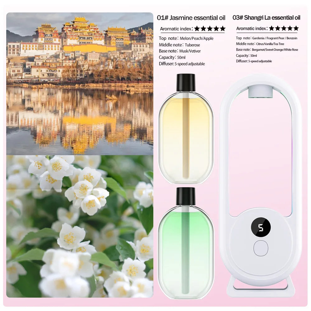 Rechargeable Portable Aroma Diffuser with Timed Spray Modes