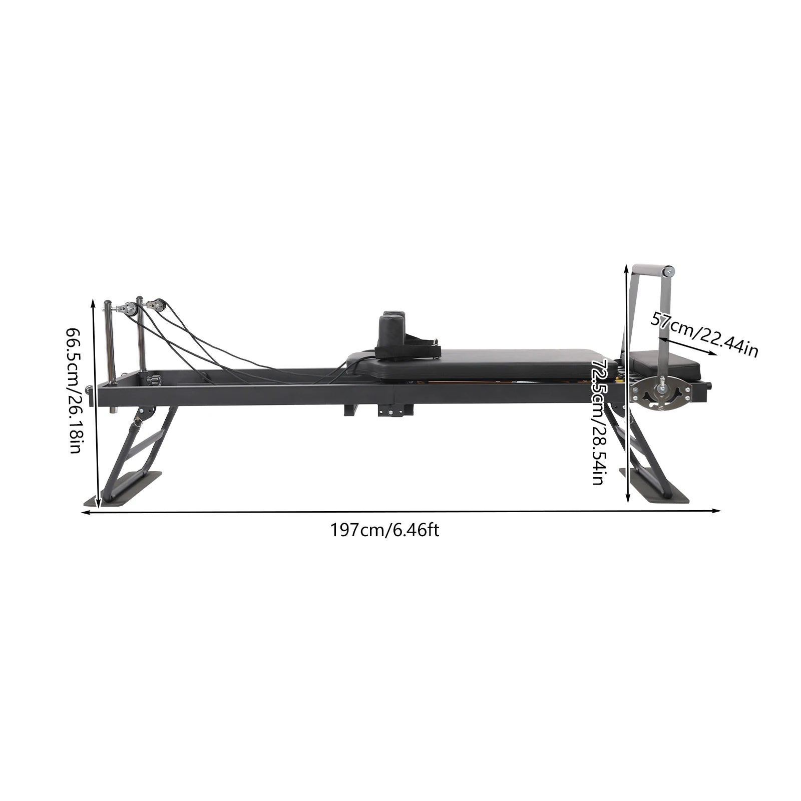 Foldable Steel Pilates Reformer Machine for Home and Office