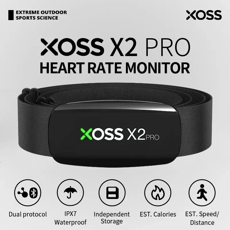 XOSS X2 Pro Rechargeable Heart Rate Monitor Sensor