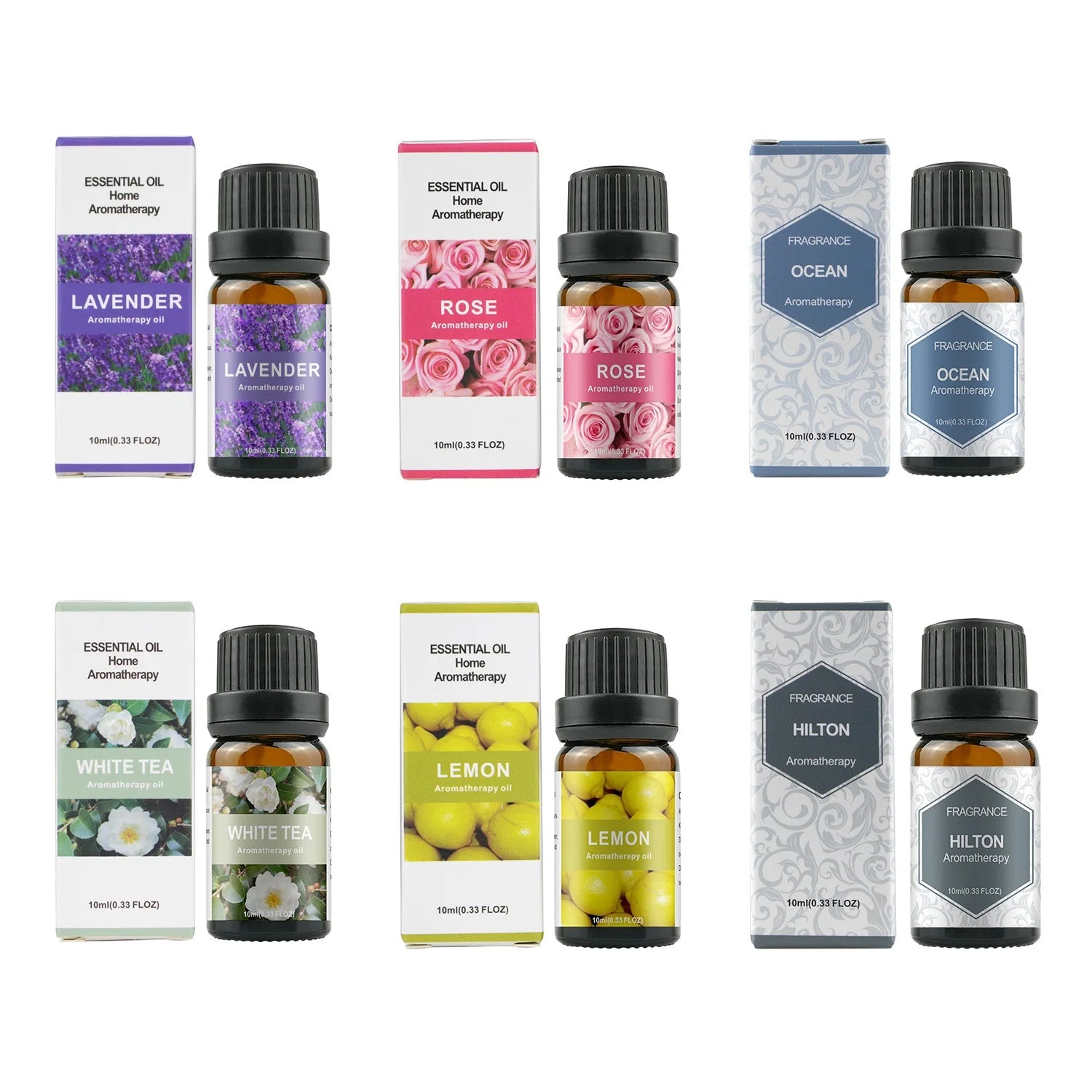 500ML Aromatherapy Diffuser with 6 Essential Oils Set