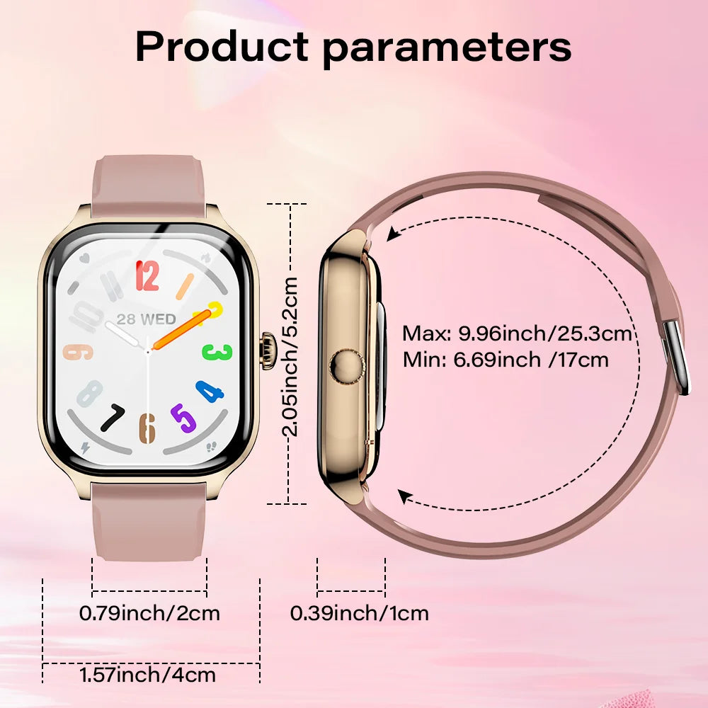 LAXASFIT 2025 Bluetooth Smart Watch with Call & Health Monitoring