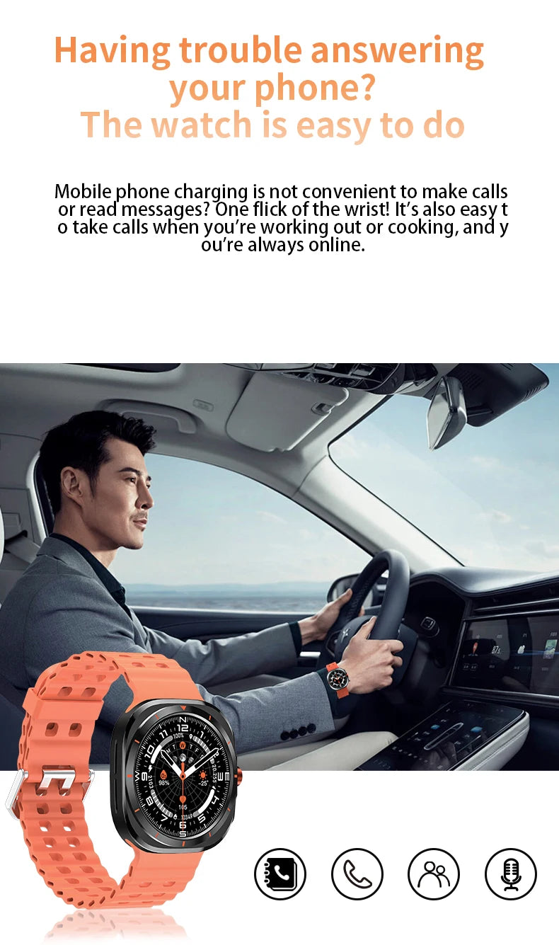 G.L Wear 2025 Men's Smart Watch 1.52" Bluetooth Call Fitness Tracker