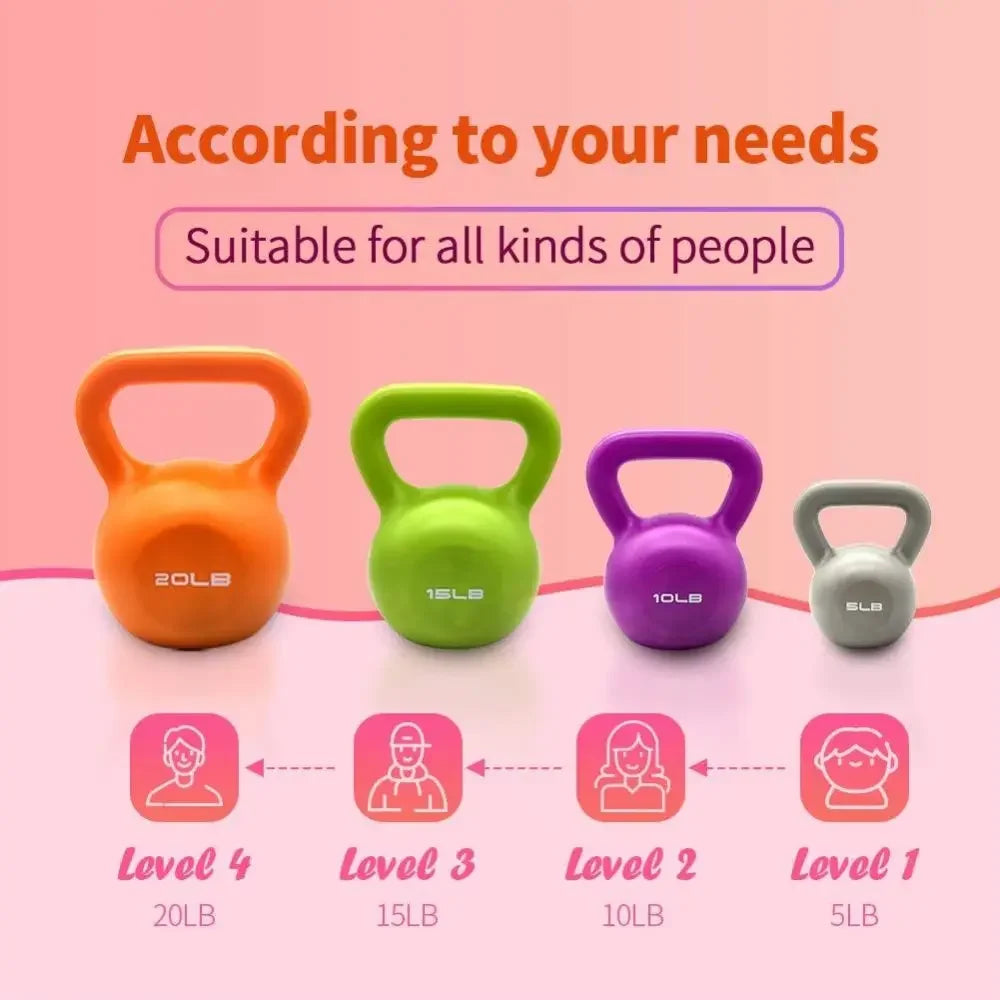5lbs Vinyl Coated Kettlebell for Home Gym Workouts