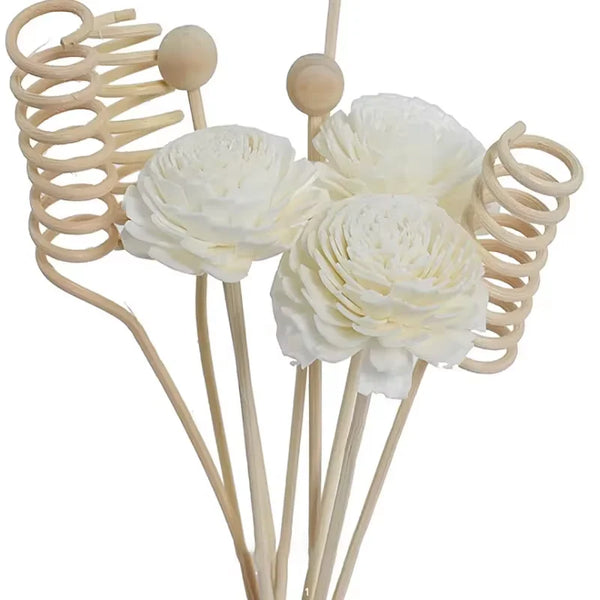 9PCS Flower Rattan Aromatherapy Diffuser Sticks – No Fire