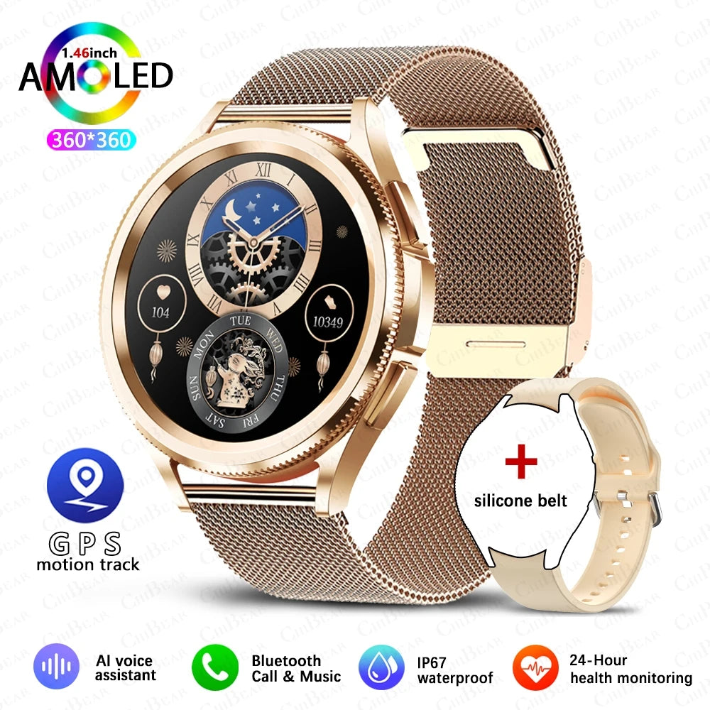 Watch 6 Classic 2025 Smart Watch Men Bluetooth Call GPS Fitness Tracker