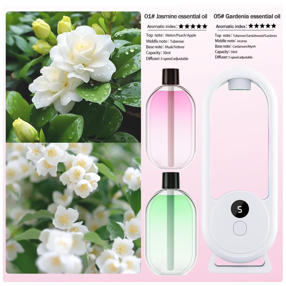 Rechargeable Portable Aroma Diffuser with Timed Spray Modes