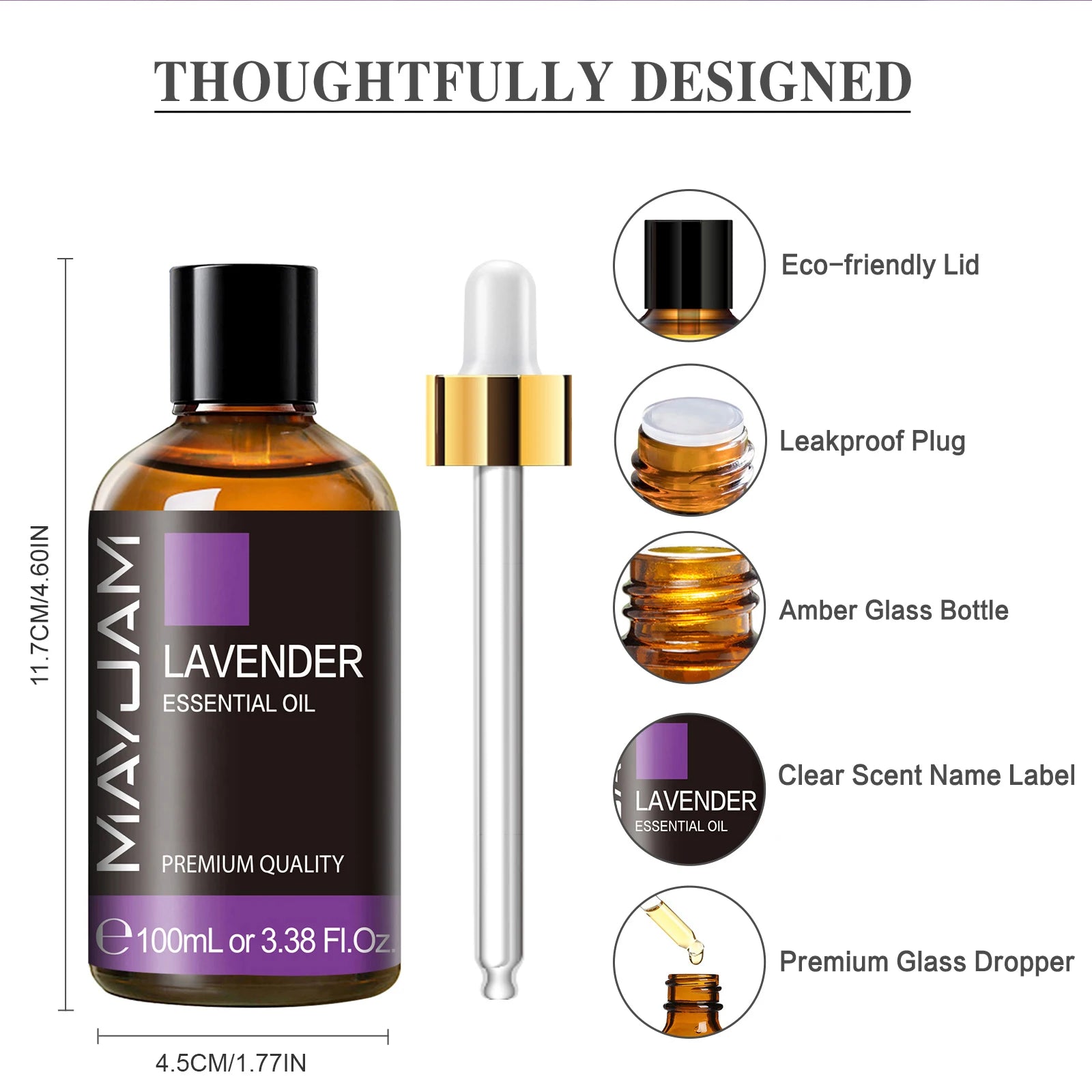 MAYJAM 100ml Pure Essential Oil with Glass Dropper