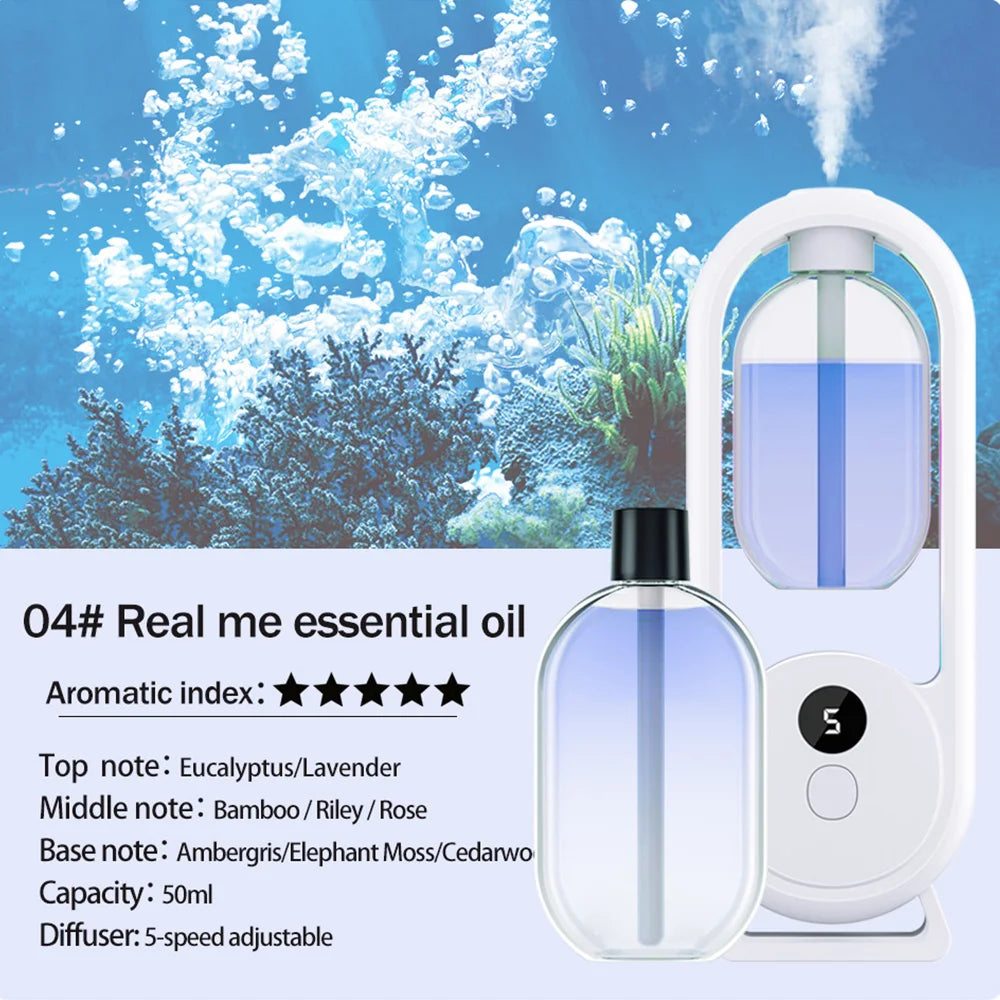 Rechargeable Portable Aroma Diffuser with Timed Spray Modes