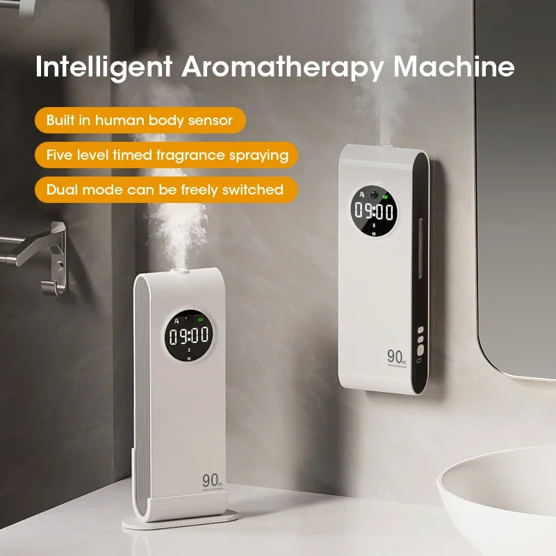 Wall-Mounted Automatic Sensor Aromatherapy Machine with Clock