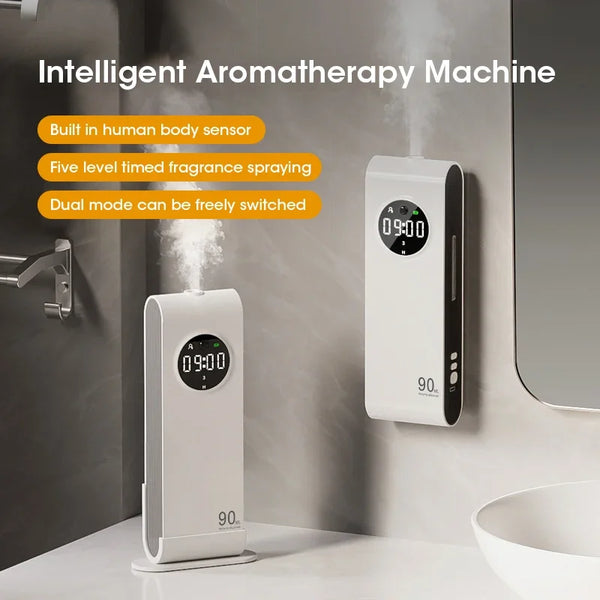 Wall-Mounted Automatic Sensor Aromatherapy Machine with Clock