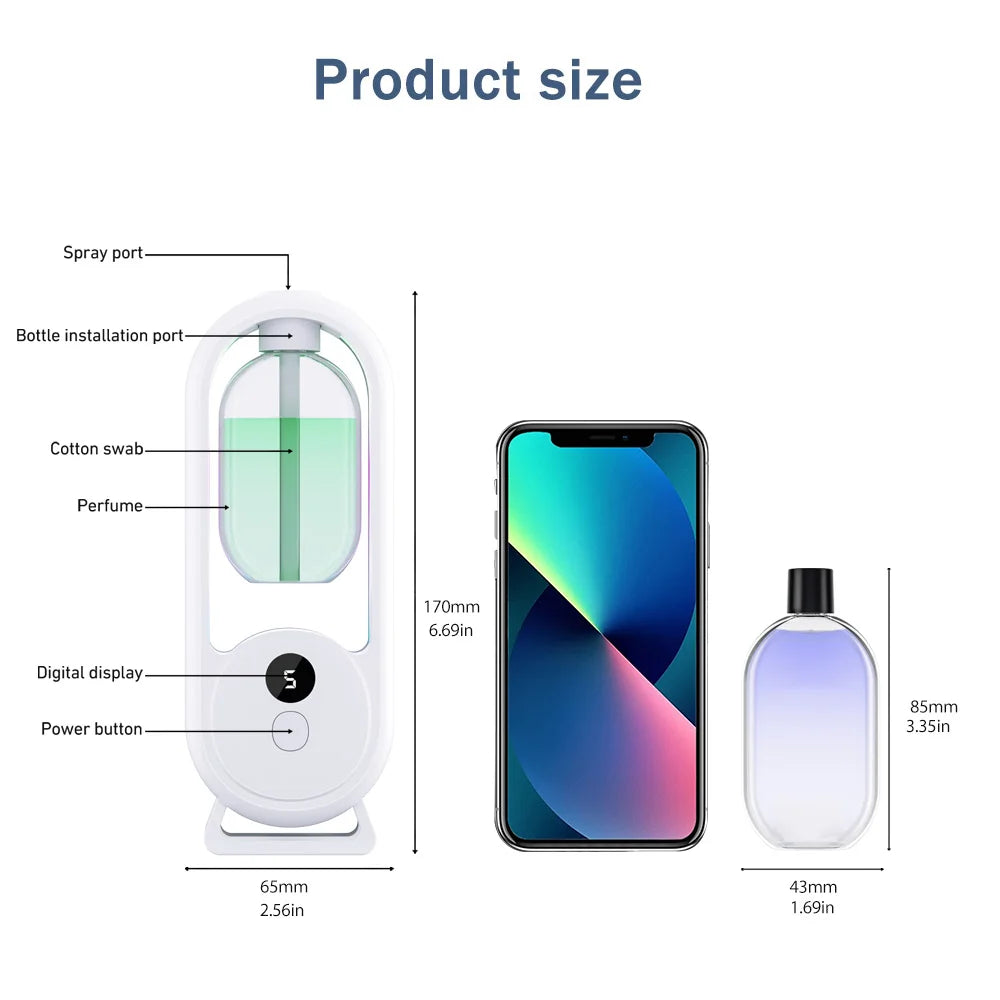 Rechargeable Portable Aroma Diffuser with Timed Spray Modes