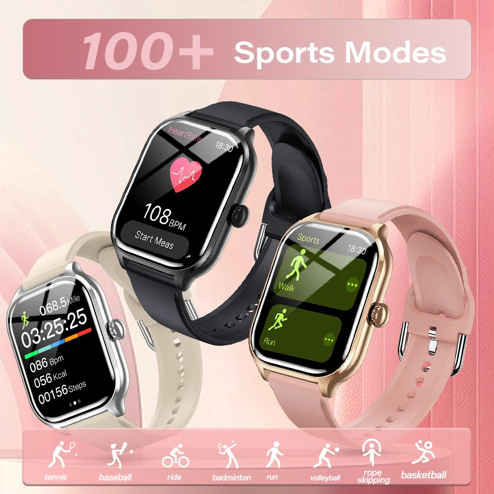 LAXASFIT 2025 Bluetooth Smart Watch with Call & Health Monitoring