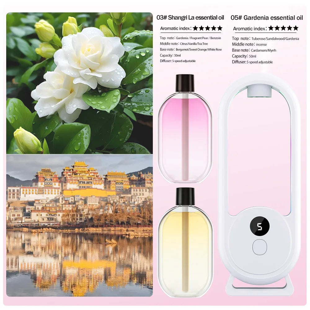 Rechargeable Portable Aroma Diffuser with Timed Spray Modes