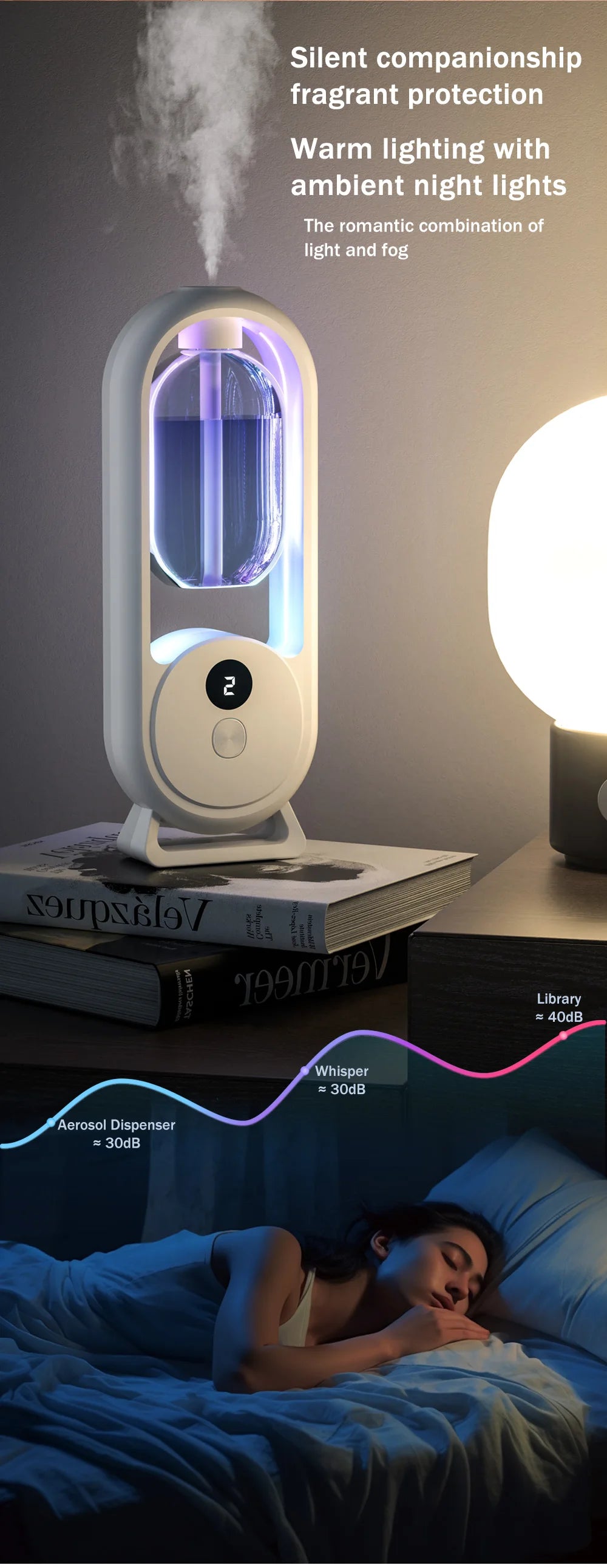 Rechargeable Portable Aroma Diffuser with Timed Spray Modes