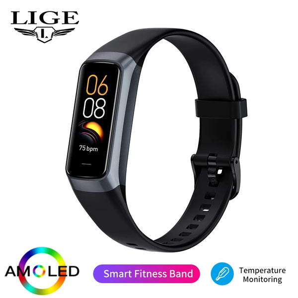LIGE AMOLED Smart Watch Women Waterproof Fitness Tracker